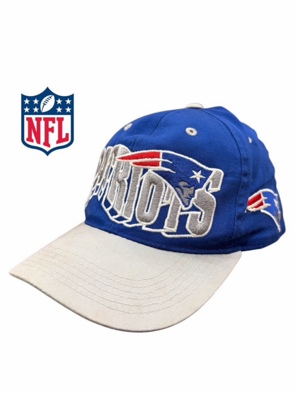 NFL New England Patriots VINTAGE‎ 90’s Embroidered Snapback Logo Hat
